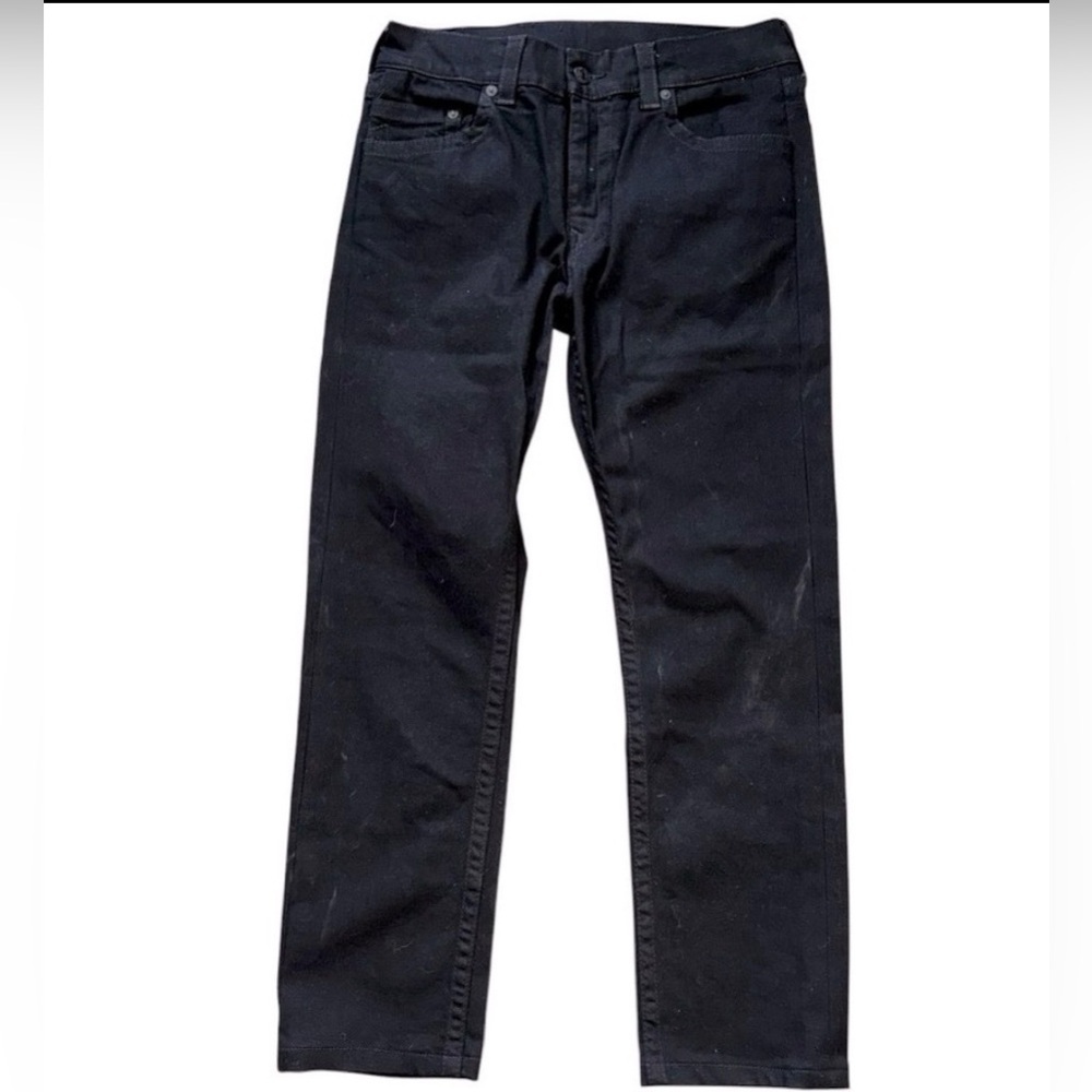 True Religion Men's Gino Low Rise Slim Fit Straight Jean Black 38/29 Horseshoe